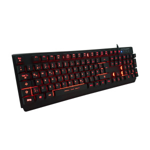 LC-Power LC-KEY-4B-LED Beleuchtete LED-Tastatur DE, USB, schwarz