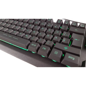 LC-Power LC-KEY-4B-LED Beleuchtete LED-Tastatur DE, USB, schwarz