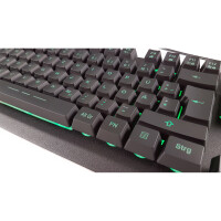 LC-Power LC-KEY-4B-LED Beleuchtete LED-Tastatur DE, USB, schwarz