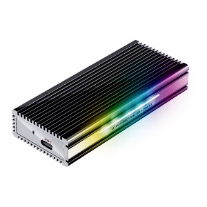 LC-Power LC-M2-C-MULTI-RGB M.2 SSD encl. (NVMe & SATA), USB3.2 Gen.2x1, RGB LED