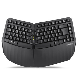 Perixx PERIBOARD-613B DE, Wireless compact ergonomic keyboard, black