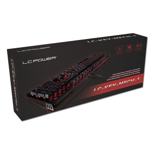 LC-Power LC-KEY-MECH-1 Mechanische Gaming Tastatur, USB, schwarz