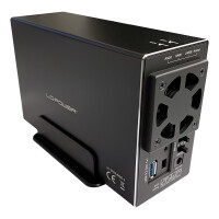 LC-Power LC-35U3-RAID-2,ext. 2-bay 3.5"SATA hard drive enclosure w.RAID,alu.,bl.