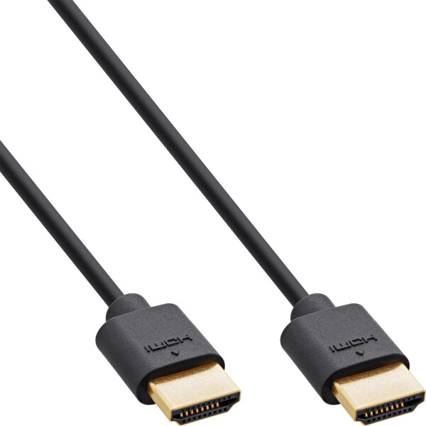 InLine® Slim Ultra High Speed HDMI Kabel, 8K4K, Stecker / Stecker, 1,5m