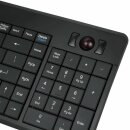 Perixx PERIBOARD-520 DE Layout kompakte USB-Tastatur, Trackball, schwarz