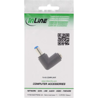 InLine® DC Adapter, 5.5x2.1mm DC plug male/female angled