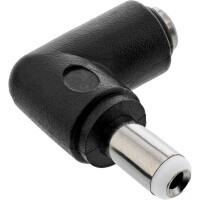 InLine® DC Adapter, 5.5x2.5mm DC plug male/female angled