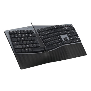 Perixx PERIBOARD-535 DE BL, ergonomic mechanical USB keyboard (blue switches)