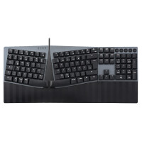 Perixx PERIBOARD-535 DE BL, ergonomic mechanical USB keyboard (blue switches)