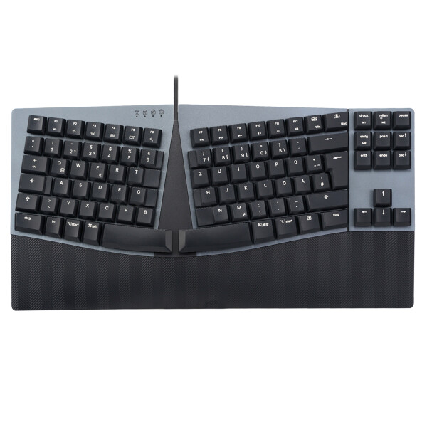 Perixx PERIBOARD-335 DE RD, ergonomische mechanische Tastatur (rote Schalter)