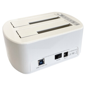 LC-Power LC-DOCK-U3-VI , SSD/HDD Docking Station, 2.5"/3.5" SATA, white