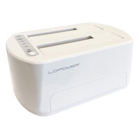 LC-Power LC-DOCK-U3-VI , SSD/HDD Docking Station, 2.5"/3.5" SATA, white