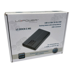 LC-Power LC-DOCK-C-M2, Docking Station / M.2-SSD-Gehäuse, 1x NVMe- und SATA-M.2