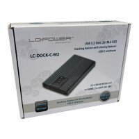 LC-Power LC-DOCK-C-M2, Docking Station / M.2 SSD Enclosure, 1x NVMe and SATA M.2