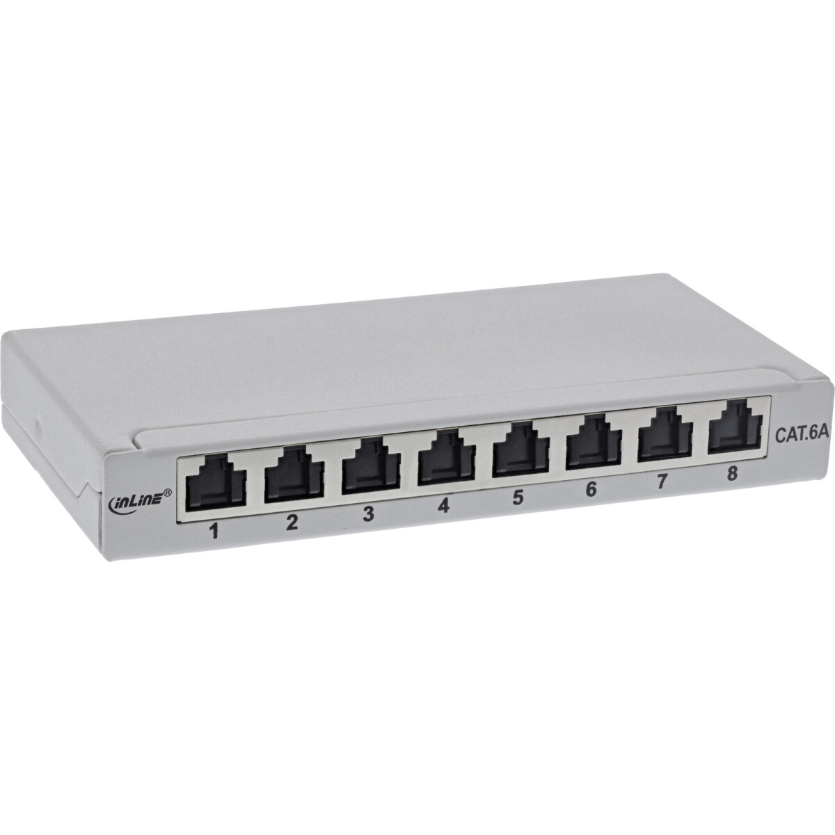 InLine® Patch panel Cat.6A 0.5U 8-port,...