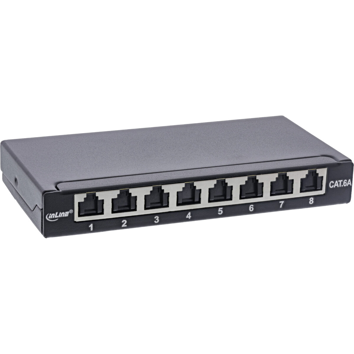 InLine® Patch panel Cat.6A 0.5U 8-port,...