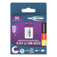 ANSMANN 1315-0005 Li-Ion battery 9V E-Block type 400