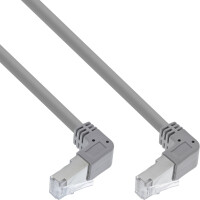 InLine® Patch cable two side down angled, S/FTP (PiMf), Cat.6, PVC, 1.83m