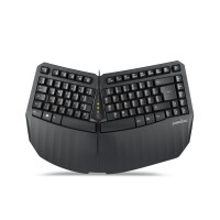 Perixx PERIBOARD 413 DE B, ergonomic mini keyboard, black, DE-Layout