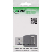 InLine® USB 3.2 adapter, USB-A male to internal USB-E front panel socket