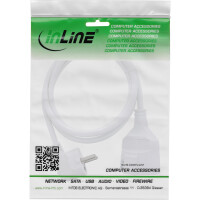 InLine® Power Extension Cable Type F angled, white, 2m