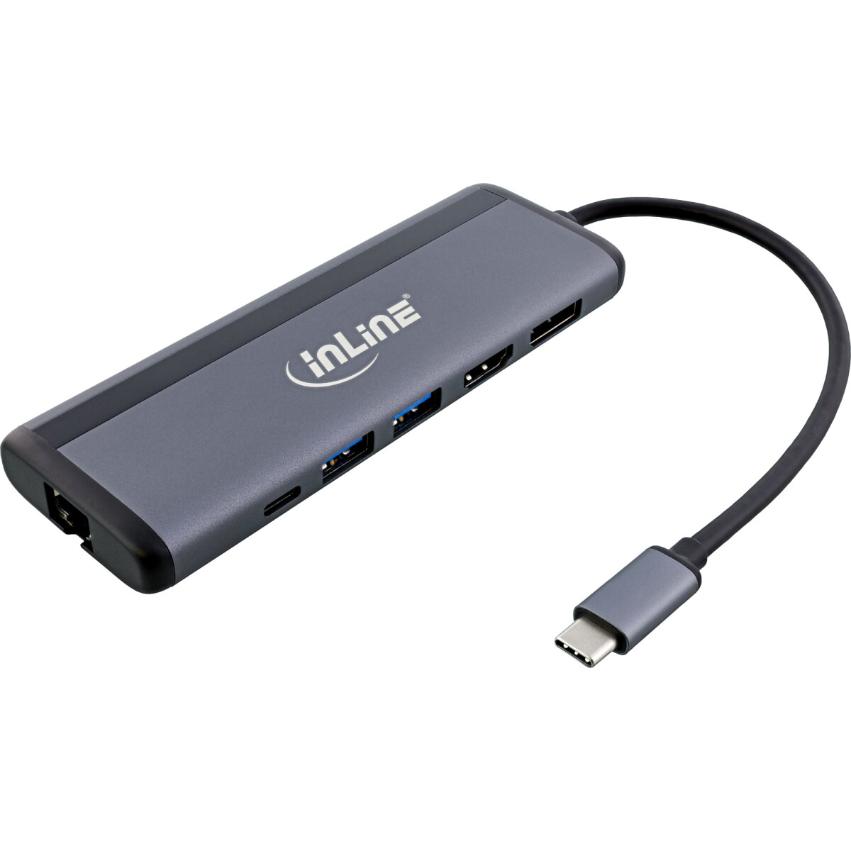 InLine® 8-in-1 USB-C Multihub, HDMI, DP, USB 3.2, PD...