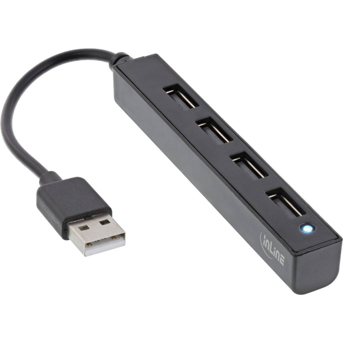 InLine® USB 2.0 4-Port Hub, USB-A Stecker auf 4x...
