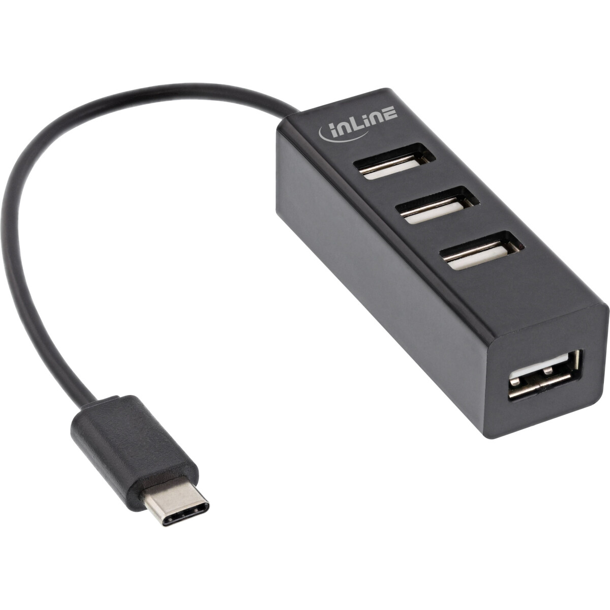 InLine® USB 2.0 4-Port Hub, USB-C male to 4x USB-A...