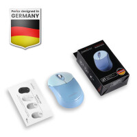 Perixx PERIMICE-802BL, Bluetooth-Maus für PC und Tablet, schnurlos, blau