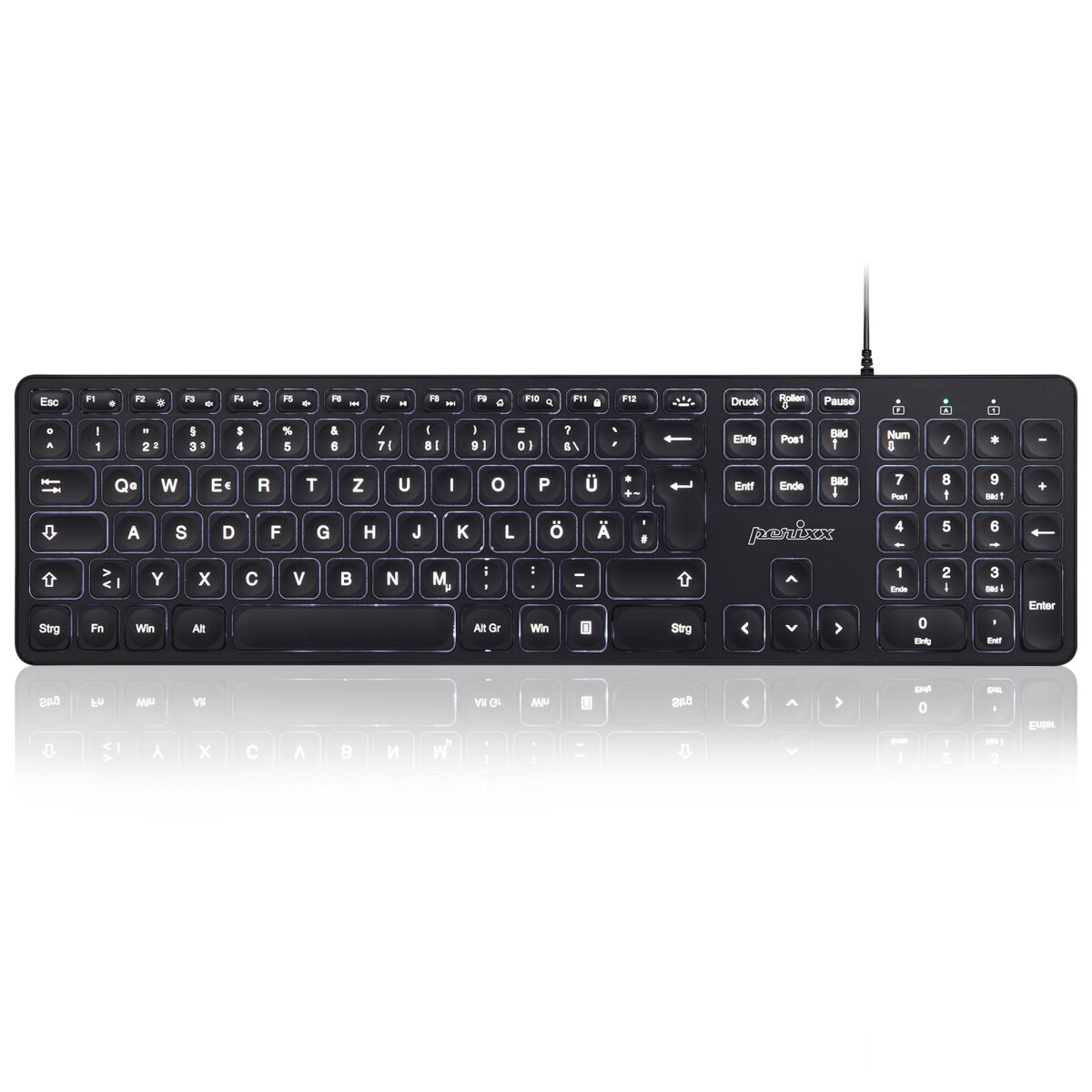 Perixx PERIBOARD-331 DE B, Tastatur, USB kabelgebunden,...