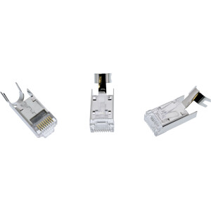 InLine® Crimpstecker Cat.6A RJ45 geschirmt, 3-teilig schwarz 10er Pack