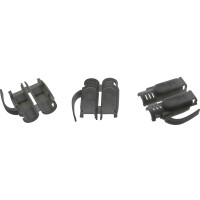 InLine® Crimp connector Cat.6A RJ45 shielded, 3-piece black 10-pack