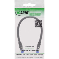 InLine® Patchkabel armiert, U/FTP, Cat.6A, schwarz, 0,3m