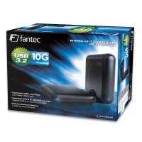 FANTEC DB-ALU31, externes 3,5"-SATA-Gehäuse, USB 3.2, schwarz