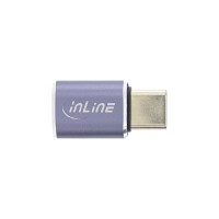 InLine® USB4 Adapter, USB-C male/female, aluminium, grey