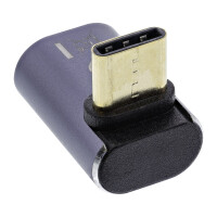 InLine® USB4 Adapter, USB-C Stecker/Buchse oben/unten gewinkelt, Aluminium