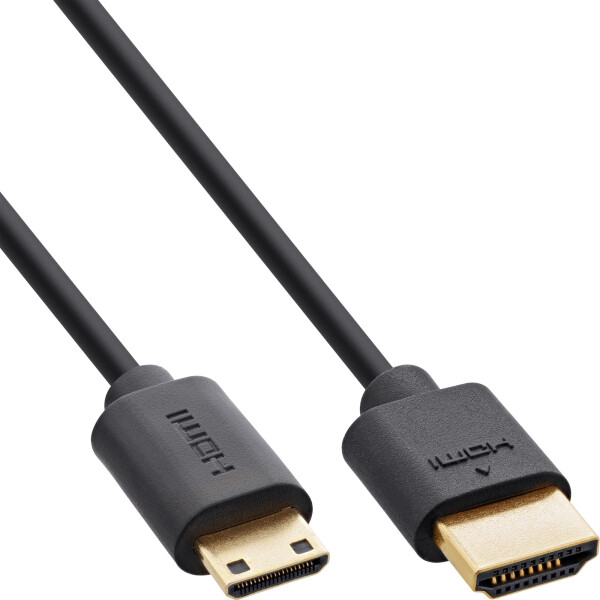 InLine® Slim Ultra High Speed HDMI Cable AM/CM 8K4K gold plated black 2m