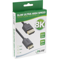 InLine® Slim Ultra High Speed HDMI Kabel, 8K4K, A St. / C St. (Mini), 0,5m