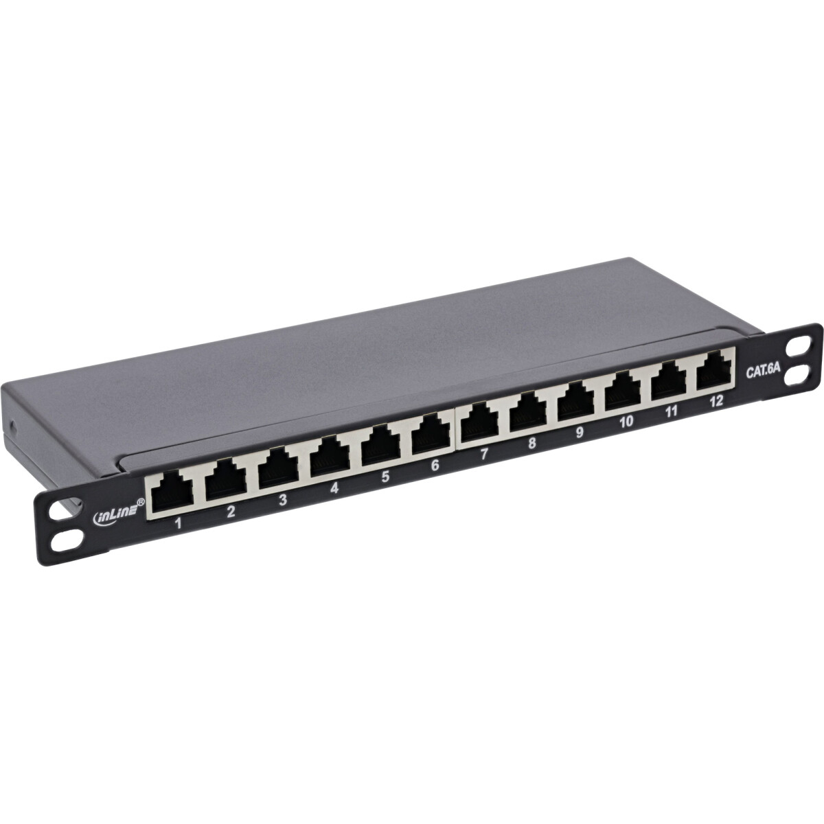 InLine® Patch panel 10" Cat.6A 0.5U 12-port...