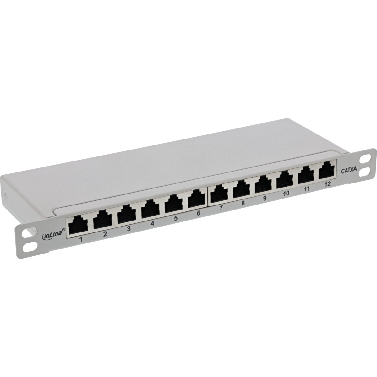 InLine® Patch panel 10" Cat.6A 0.5U 12-port...