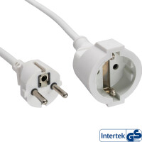 InLine® Power extension cable, white, 15m