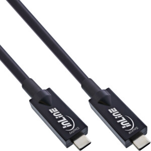 InLine® USB 3.2 Gen.2 AOC cable, USB-C male/male, black, 3m