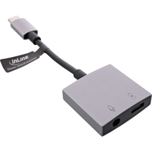 InLine® USB-C Audio Adapterkabel, USB-C zu 3,5mm Buchse + PD 30W