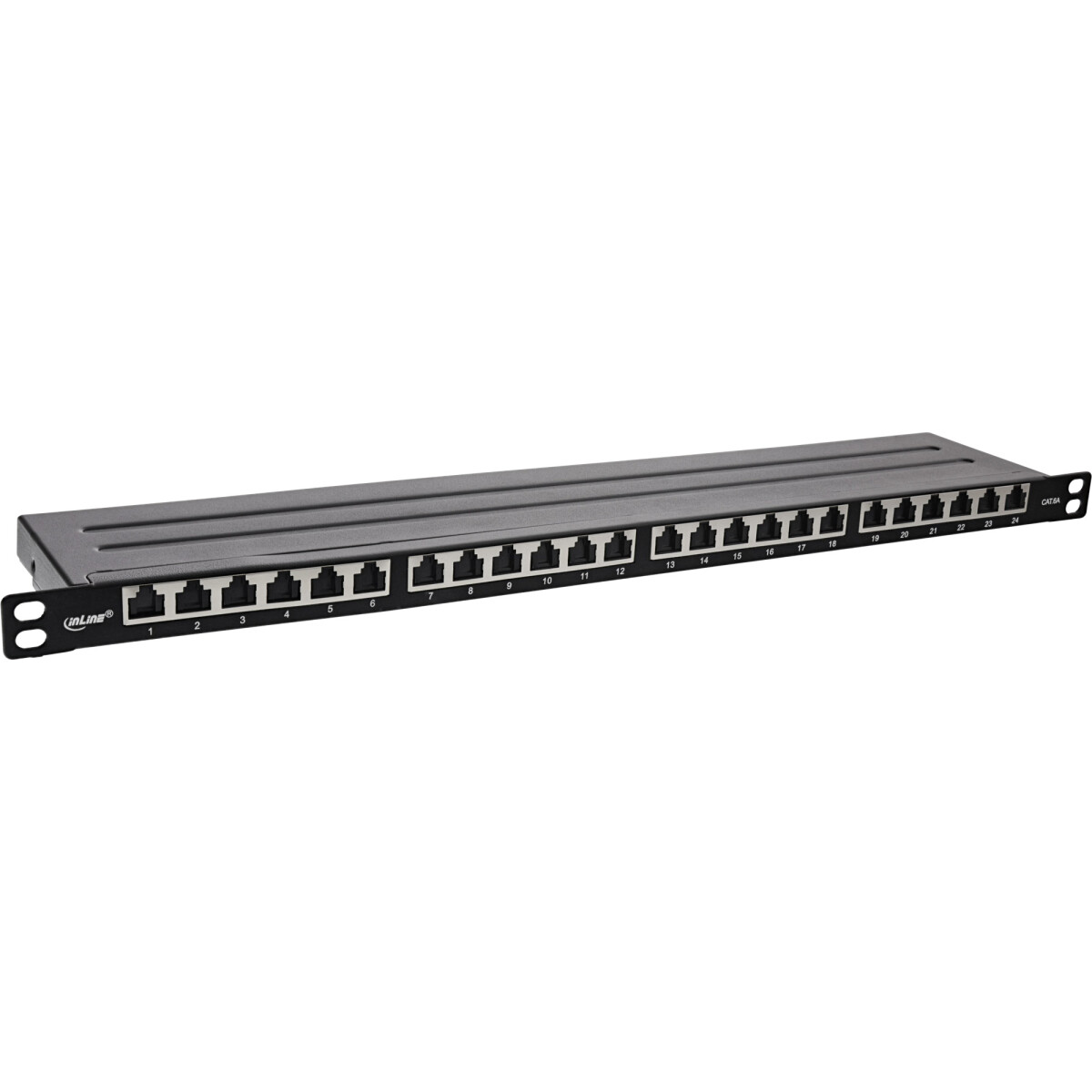 InLine® 19" patch panel Cat.6A 0.5 U 24-port,...