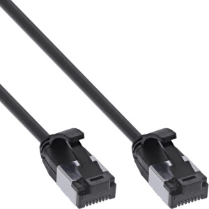 InLine® Patch cable slim, U/FTP, Cat.8.1, TPE halogen-free, black 5m