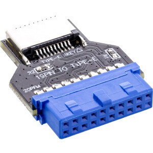 InLine® USB 3.0 Mainboard to USB 3.2 Type-E Key-A Adapter internal