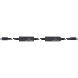 InLine® USB 3.2 Gen.1 Aktiv-Kabel, USB-C Stecker an USB-C Stecker, schwarz, 10m