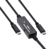 InLine® USB 3.2 Gen.1 active cable, USB-C male to USB-C male, 15m