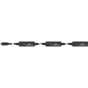 InLine® USB 3.2 Gen.1 Aktiv-Verlängerung, USB-C Stecker an USB-A Buchse, 15m