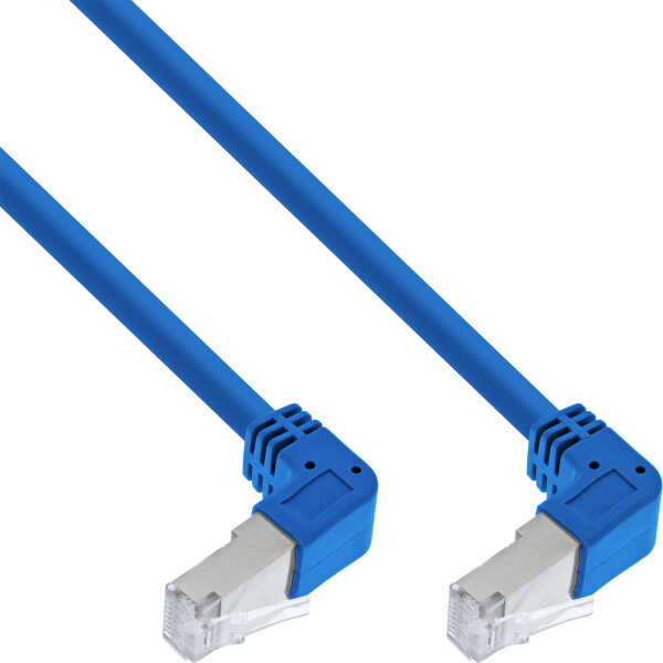 InLine® Patchkabel 2-seitig unten gewinkelt, S/FTP, Cat.6, 250MHz, PVC, 3,43m